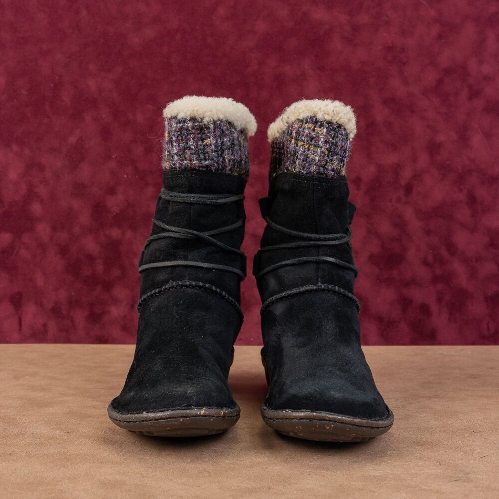 UGG Women Tanasa Fleece Lined Warm Lace Slip-on Mid calf boots sz 7 - Picture 3 of 8
